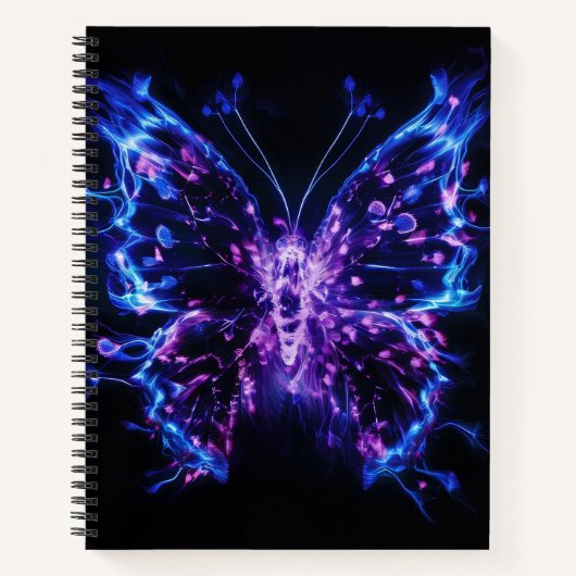Kirlian Butterfly: Leuchtende Aura Notizblock (Vorderseite)