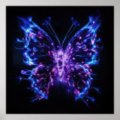Kirlian Butterfly: Leuchtende Aura Poster (Vorne)