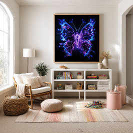 Kirlian Butterfly: Leuchtende Aura Poster