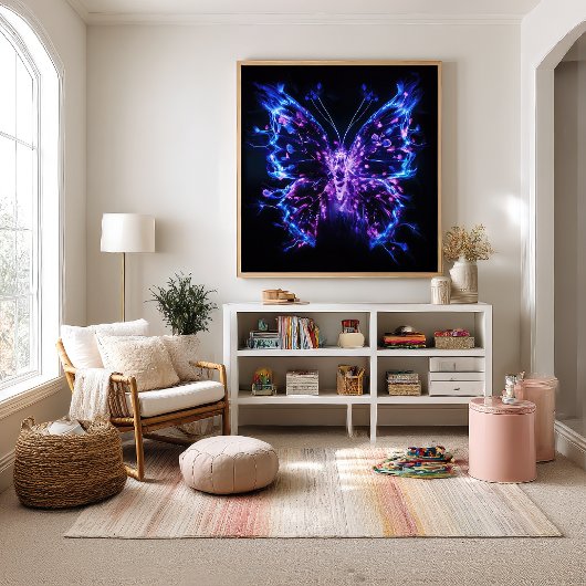 Kirlian Butterfly: Leuchtende Aura Poster