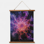 Kirlian Emberflow: Elektrischer Nebel Wandteppich Mit Holzrahmen (Vorderseite)