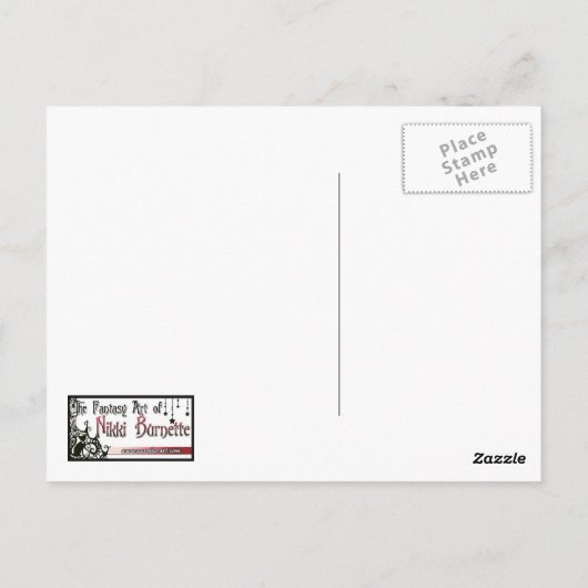 Kirra - Rotzunge, Katze und Schüssel Postkarte (Rückseite)