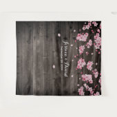 Kirry Blossom Rustikaler Stall Hochzeitsstorte Wandteppich (Vorderseite (Horizontal))