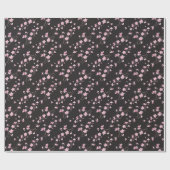 Kirry Blossom - Schwarz Geschenkpapier (Flach)