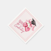 Kirsch-Abschlussservietten, Rosa Coquette Serviette (Ecke)