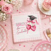 Kirsch-Abschlussservietten, Rosa Coquette Serviette