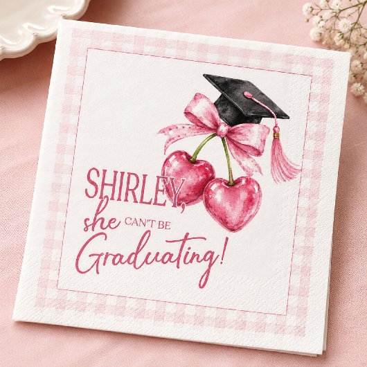 Kirsch-Abschlussservietten, Rosa Coquette Serviette