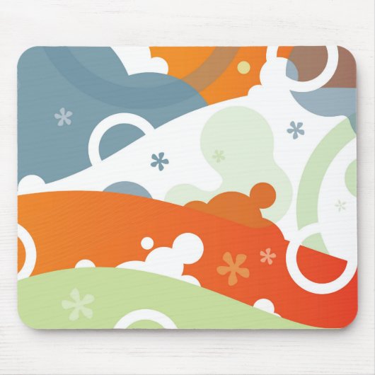 Kirsch Abstraktes Landschaftsbild Mousepad (Vorne)