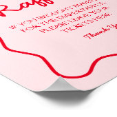 Kirsch-Baby-Shower-Windel-Raffle Poster (Ecke)