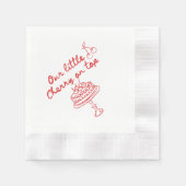 Kirsch-Babyshower, sie ist unsere Kirsche auf dem Serviette (Vorderseite)