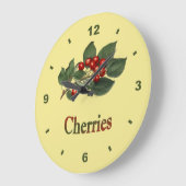 Kirsch~Botanical Uhr ~Kitchen ~Any Farbrückseite (Winkel)