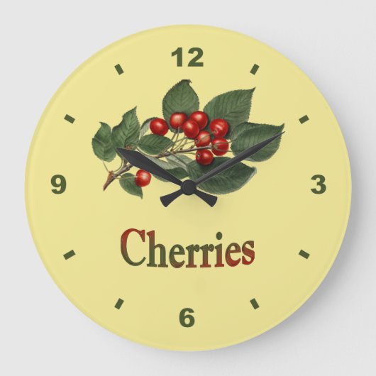 Kirsch~Botanical Uhr ~Kitchen ~Any Farbrückseite (Vorderseite)
