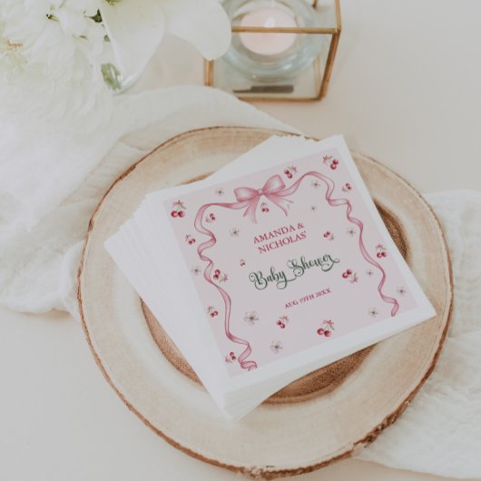 Kirsch-Bow-Baby-Party Serviette