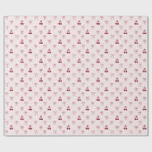 Kirsch-Bow-Coquette-Rosa-Geschenk Süßes Muster Geschenkpapier (Flach)