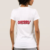 Kirsch-Buchstaben-Textkunst T-Shirt (Rückseite)