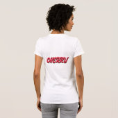 Kirsch-Buchstaben-Textkunst T-Shirt (Schwarz voll)