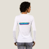 Kirsch-Buchstaben-Textkunst Tri-Blend Shirt (Voller Rückseite)