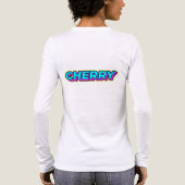 Kirsch-Buchstaben-Textkunst Tri-Blend Shirt (Rückseite)