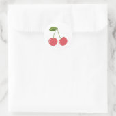 Kirsch-Cartoon-Bildgrafik Runder Aufkleber (Tasche)