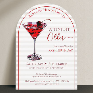 Kirsch-Cocktail Ein bisschen älter, Geburtstag jed Einladung