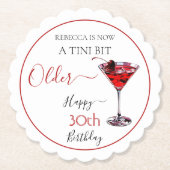 Kirsch-Cocktail Ein bisschen älter Geburtstag Untersetzer (Vorderseite)