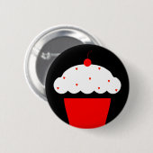 Kirsch-Cupcake Button (Vorne & Hinten)