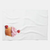 Kirsch Cupcake Küchenhandtuch Geschirrtuch (Horizontal)