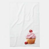 Kirsch Cupcake Küchenhandtuch Geschirrtuch (Vertikal)