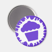 Kirsch-Cupcake Magnet (Vorderseite/Rückseite)