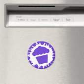 Kirsch-Cupcake Magnet (In Situ (Geschirrspüler))