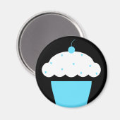 Kirsch-Cupcake Magnet (Vorderseite/Rückseite)