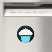 Kirsch-Cupcake Magnet (In Situ (Geschirrspüler))