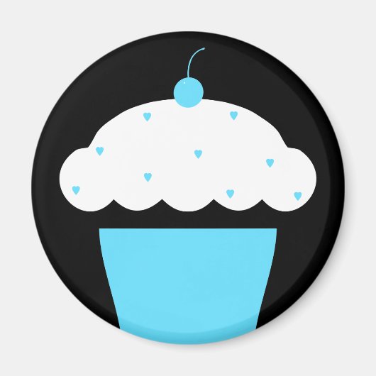 Kirsch-Cupcake Magnet (Vorne)