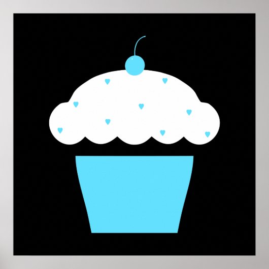 Kirsch-Cupcake Poster (Vorne)