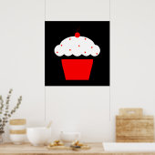 Kirsch-Cupcake Poster (Küche)
