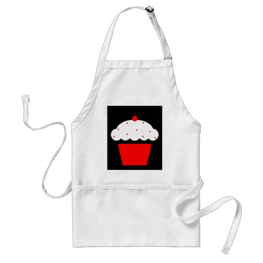 Kirsch-Cupcake Schürze (Vorne)