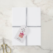 Kirsch-Cupcake-Valentinstag – Handgezeichnetes Des Geschenkanhänger (Mit Garn)