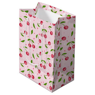 Kirsch-Diskokugel-Muster Mittlere Geschenktüte