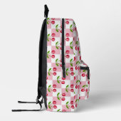 Kirsch-Diskokugel Rosa Karomuster Bedruckter Rucksack (Links)