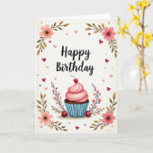 Kirsch-Frosting-Geburtstagskarte Karte (Gelbe Blume)