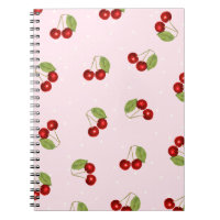 Kirsch Frucht Muster Notizbuch
