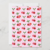 Kirsch Frucht Rot Pink Süße Sommer Babyparty Einladung (Rückseite)