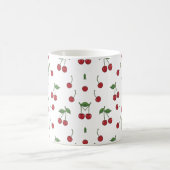 Kirsch Frucht Wiederholungsmuster Design Kaffeetasse (Mittel)