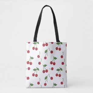 Kirsch Frucht Wiederholungsmuster Design Tasche