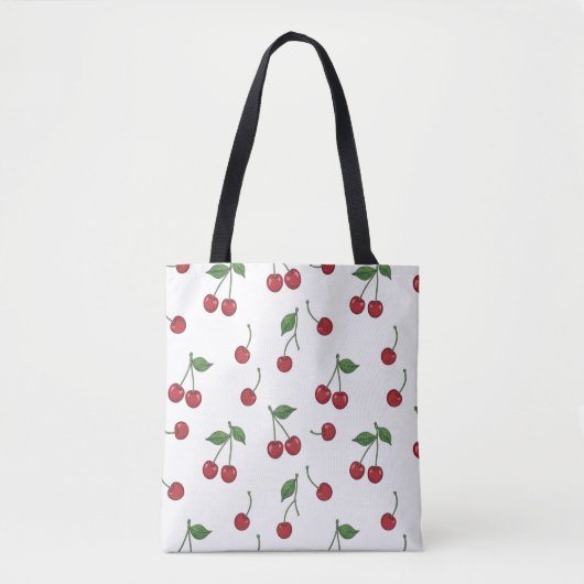 Kirsch Frucht Wiederholungsmuster Design Tasche (Vorderseite)
