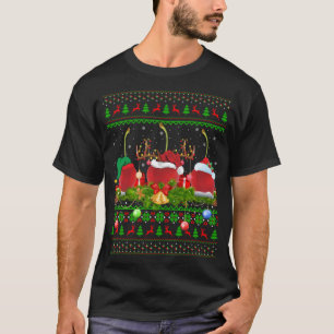 Kirsch Fruchtliebhaber Xmas Santa hässlicher Kirsc T-Shirt