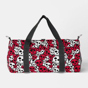 Kirsch-Gotisches-Totenkopf-Musterdruck Duffle Bag
