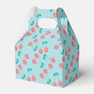 Kirsch Handbemalt Wasserfarbe Rosa Türkis       Geschenkschachtel