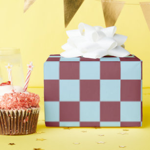 Kirsch himmelblaue Kontrollen moderne kreative Ges Geschenkpapier