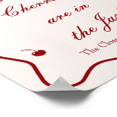 Kirsch Hochzeitsdusche - Rate wie viele Kirschen Poster (Ecke)